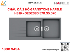 Chậu đá Grandstone Hafele màu xám HS19 - GED2S80 ( 570.35.570 )